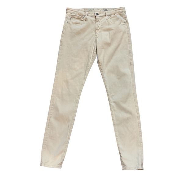 Ag Adriano Goldschmied Denim - AG Adriano Goldschmied Farrah Skinny Ankle Pants Tan High Rise Women Size 29R